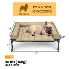 Cama Veehoo con borde acolchado para mayor confort y apoyo nocturno.