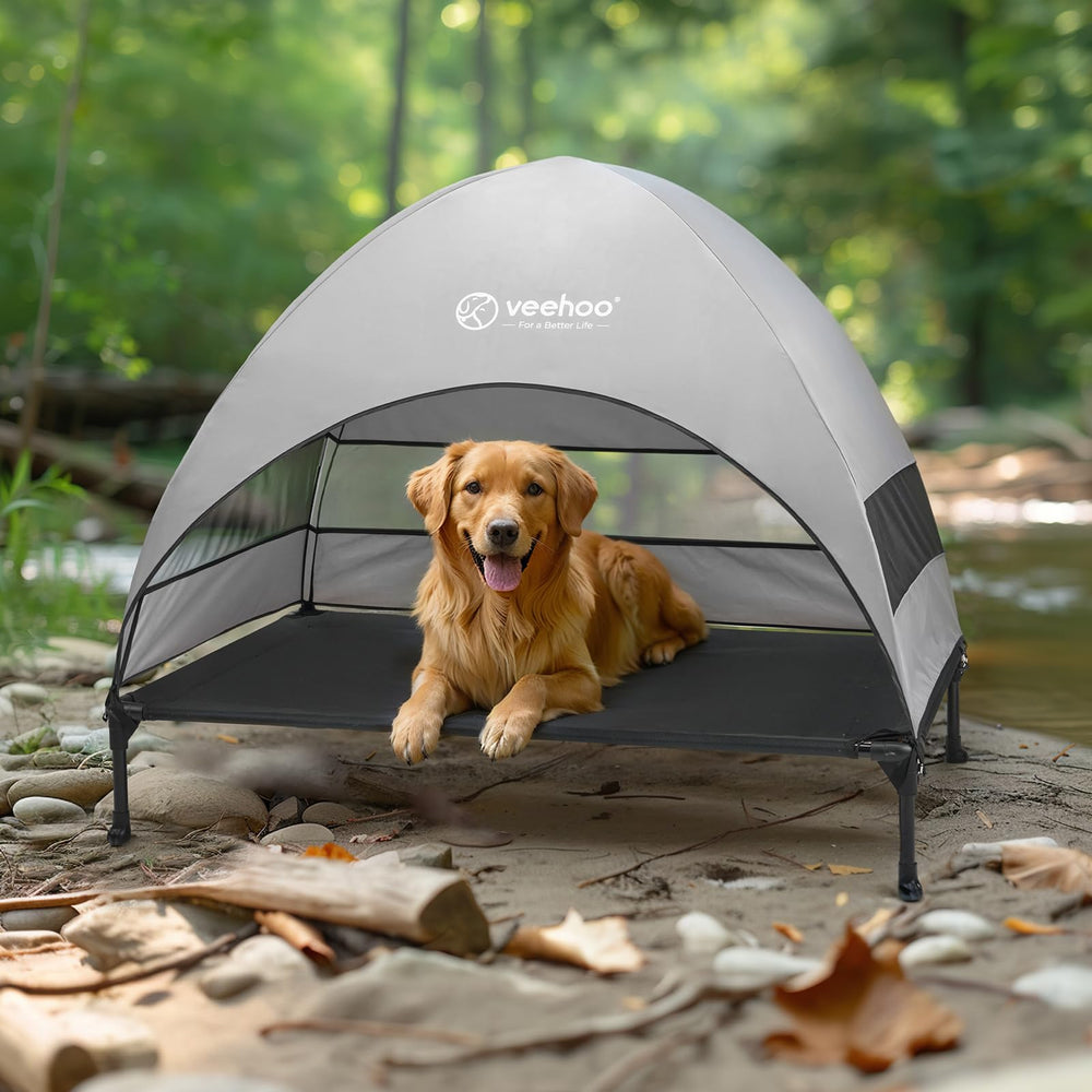 Cama para perros Veehoo cubierta anti-UV y lavable.