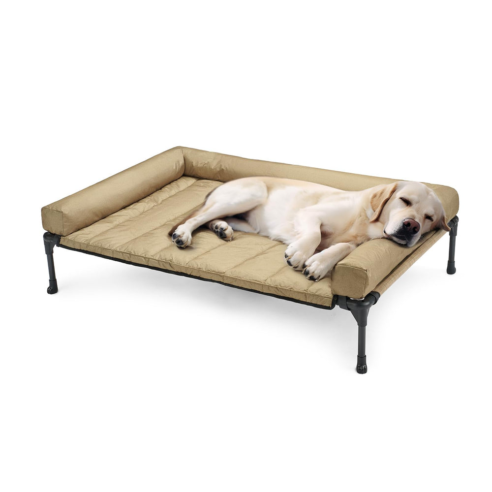 Cama para perro elevada Veehoo de 42x30 pulgadas con confort