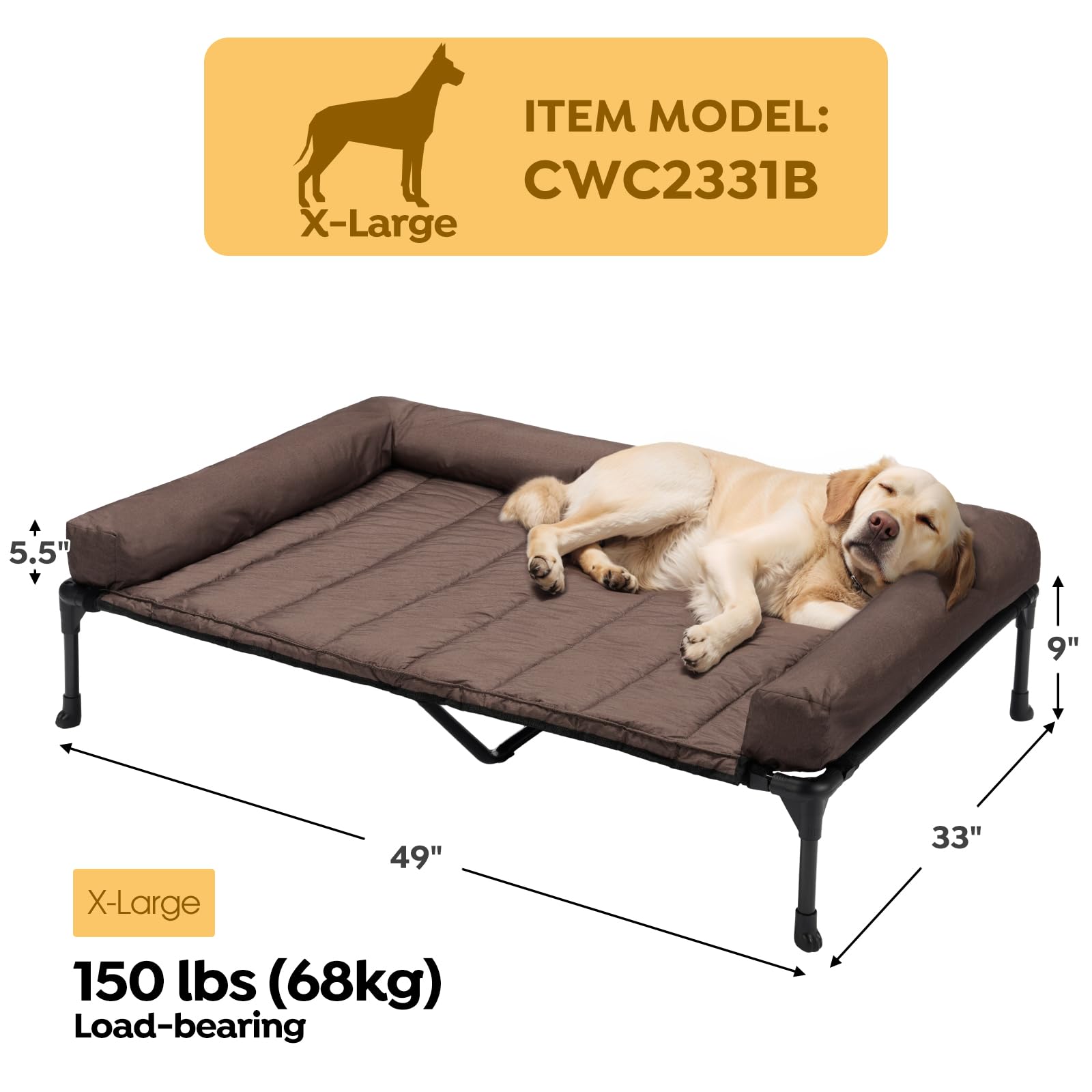 Almohada-borde Veehoo para cama de perro, soporte seguro y comodidad al dormir.