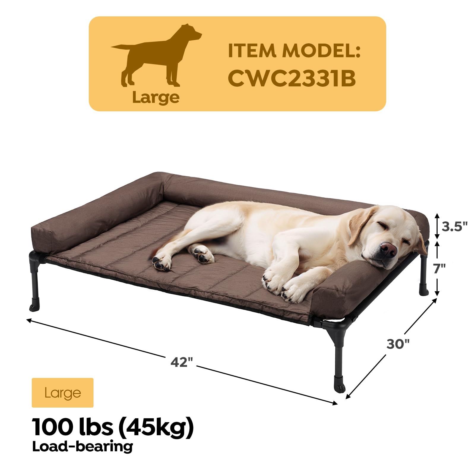 Cama Veehoo con almohada lateral para soporte del cuello