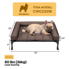 Cama Veehoo para perros con almohada de tres caras para apoyo del cuello