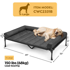 Cama Veehoo con bolster de 3 lados para mayor seguridad y comodidad.