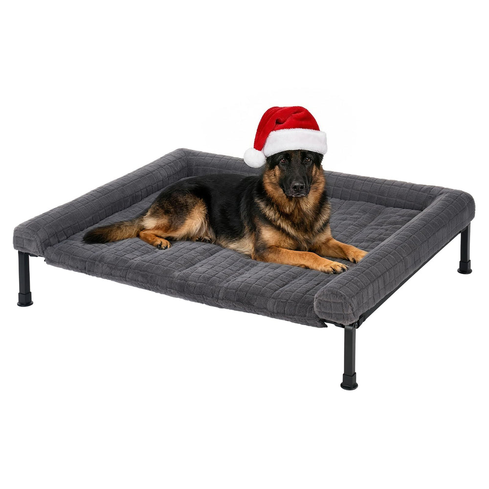 Veehoo cama elevada con refuerzo acolchado para comodidad y apoyo.