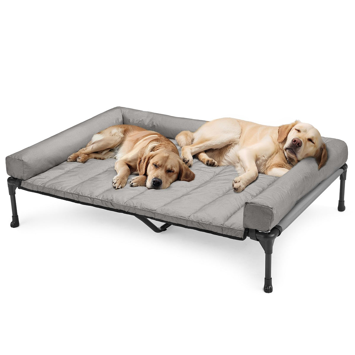 Cama para perros Veehoo elevable con refuerzo acolchado desmontable para mayor comodidad