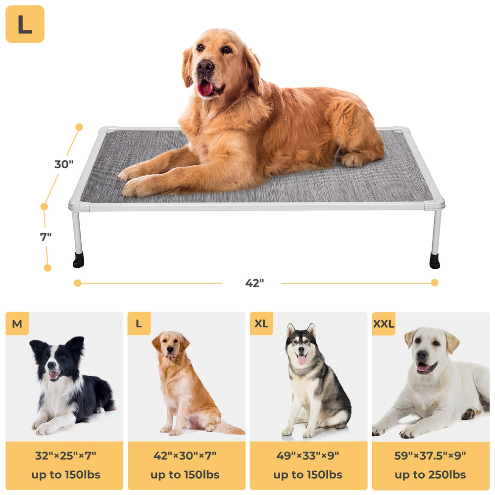 Cama Veehoo, altura de 7 pulgadas para mejor ventilación.
