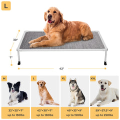 Cama Veehoo, altura de 7 pulgadas para mejor ventilación.