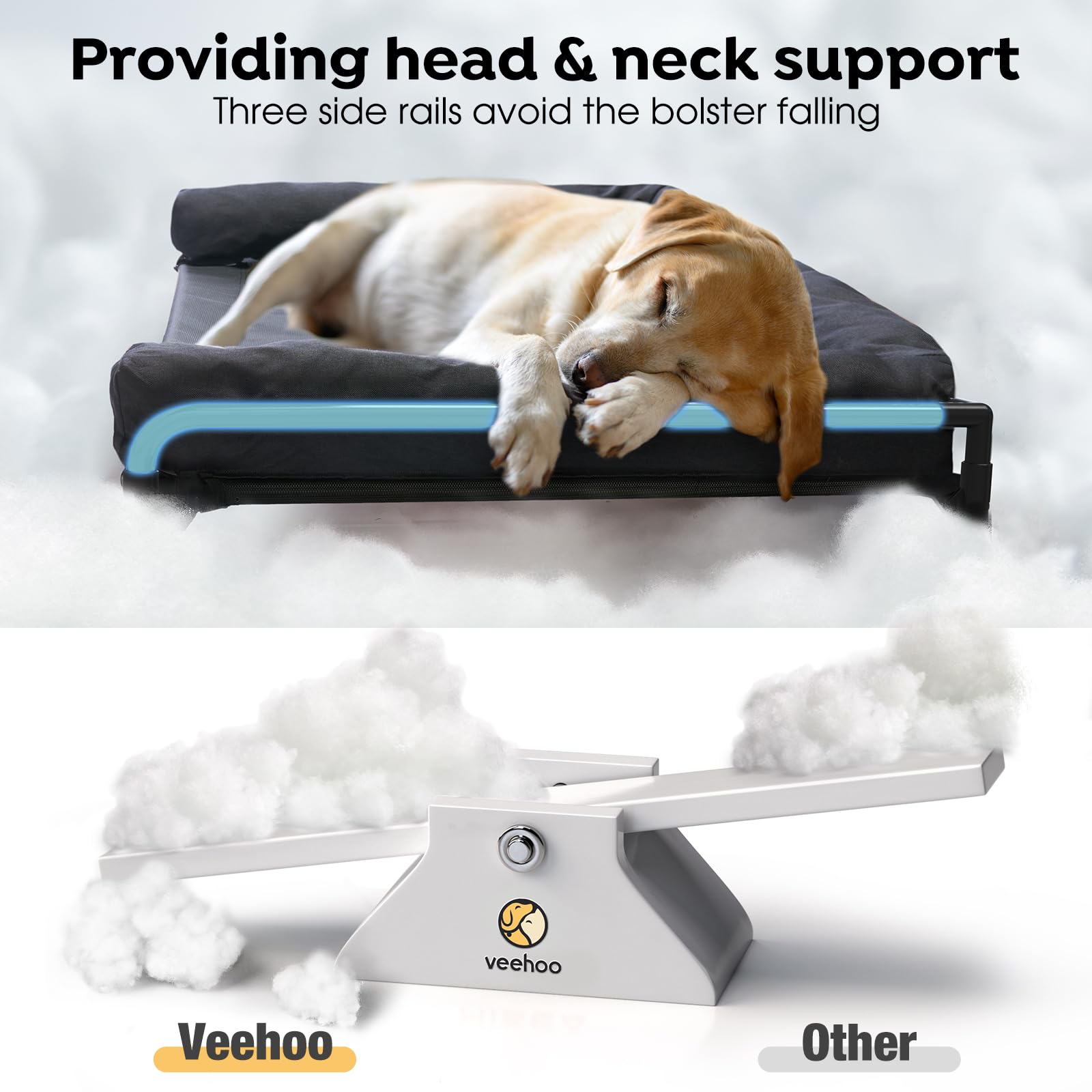 Malla Teslin de Veehoo facilita ventilación y limpieza rápida.
