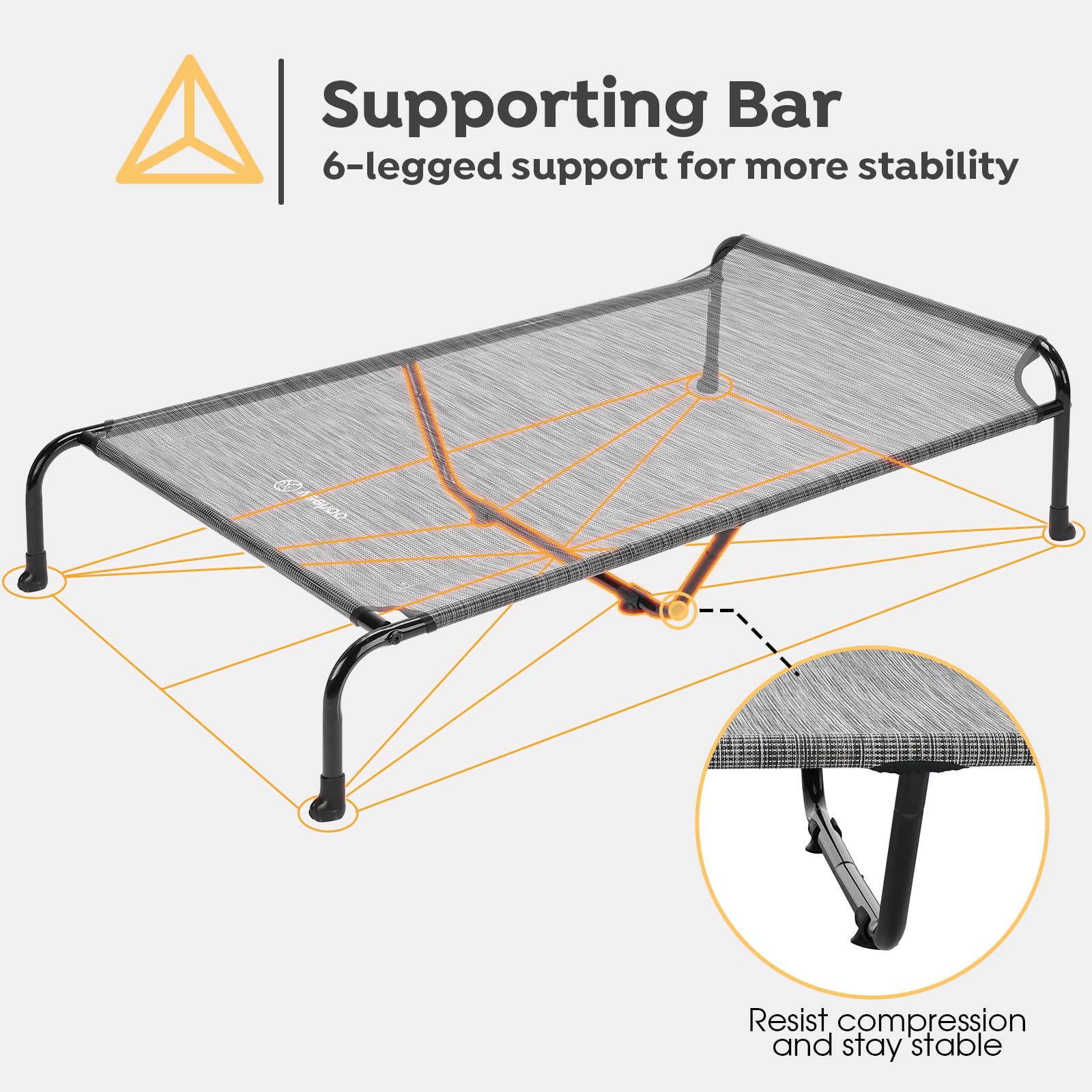 Cama elevadora Veehoo, fácil de montar y limpiar
