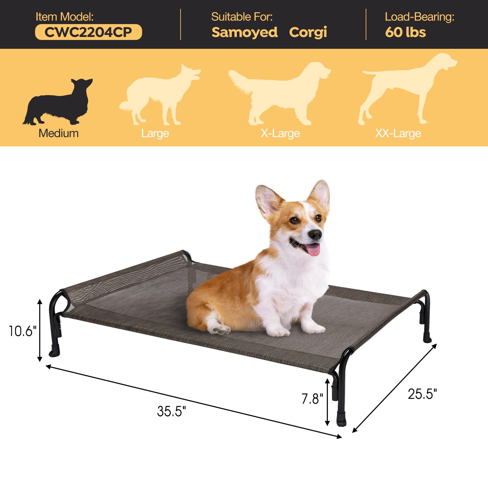 Veehoo cama con drenaje y aireación para confort