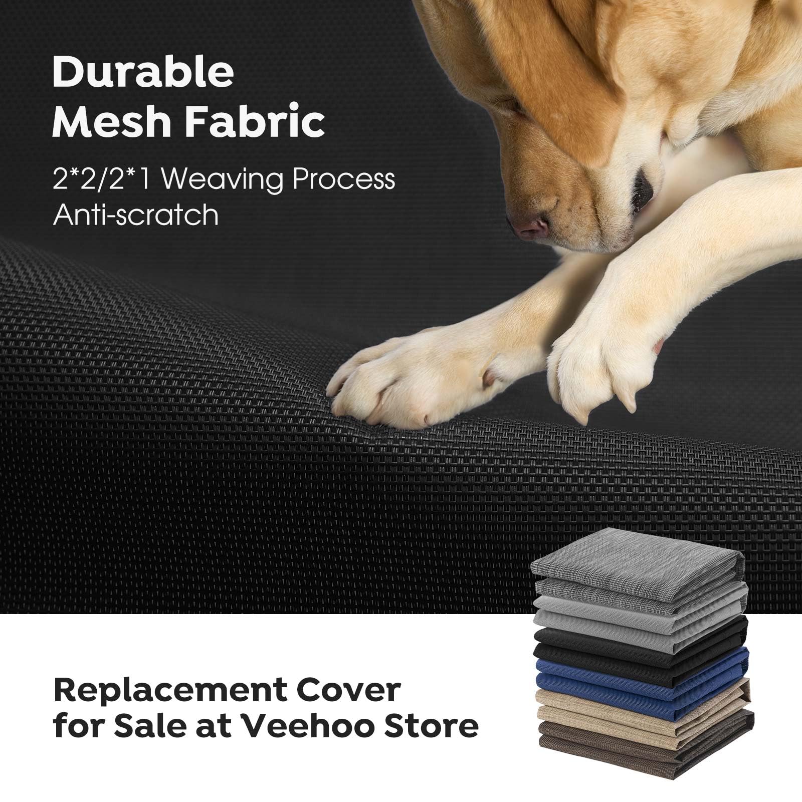 Veehoo cama-elevada exterior, medidas 45x33 pulgadas para perros grandes