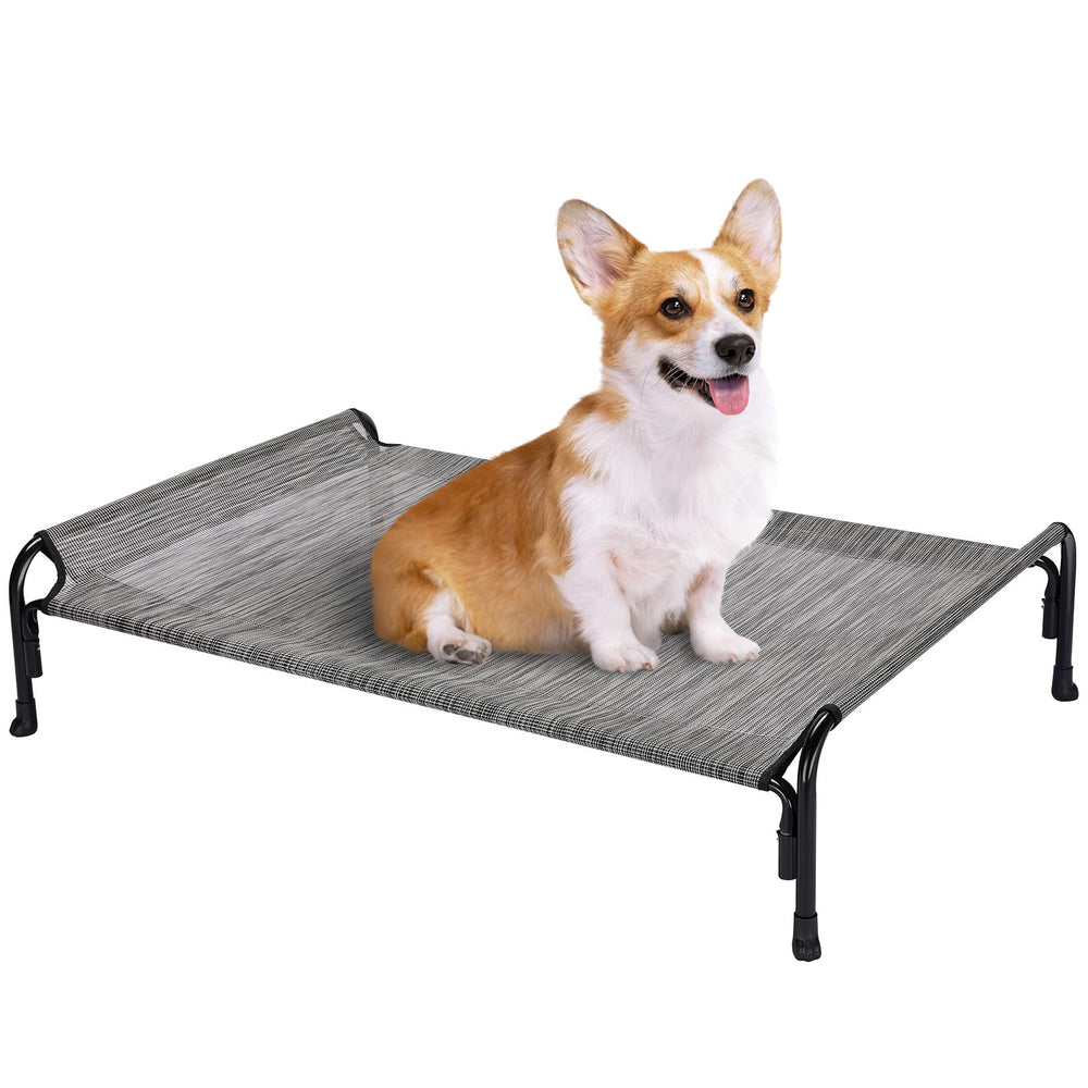 Cama para perro elevada Veehoo con malla Textilene para mejor ventilación