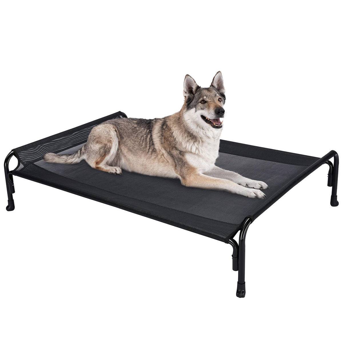 Veehoo cama para perro elevada exterior, descanso fresco para perros grandes.