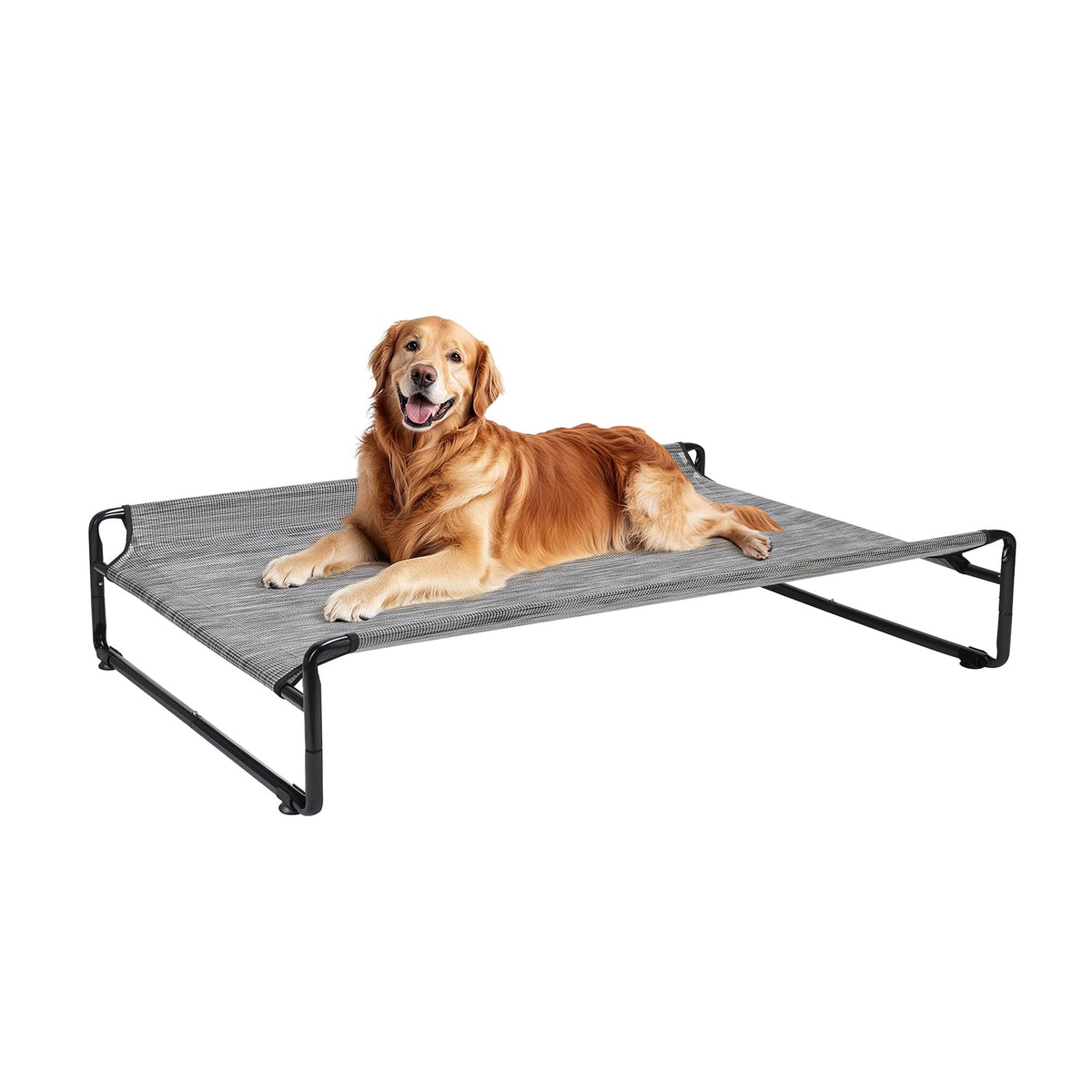 Cama para perro elevada Veehoo al aire libre, descanso cómodo y fresco.