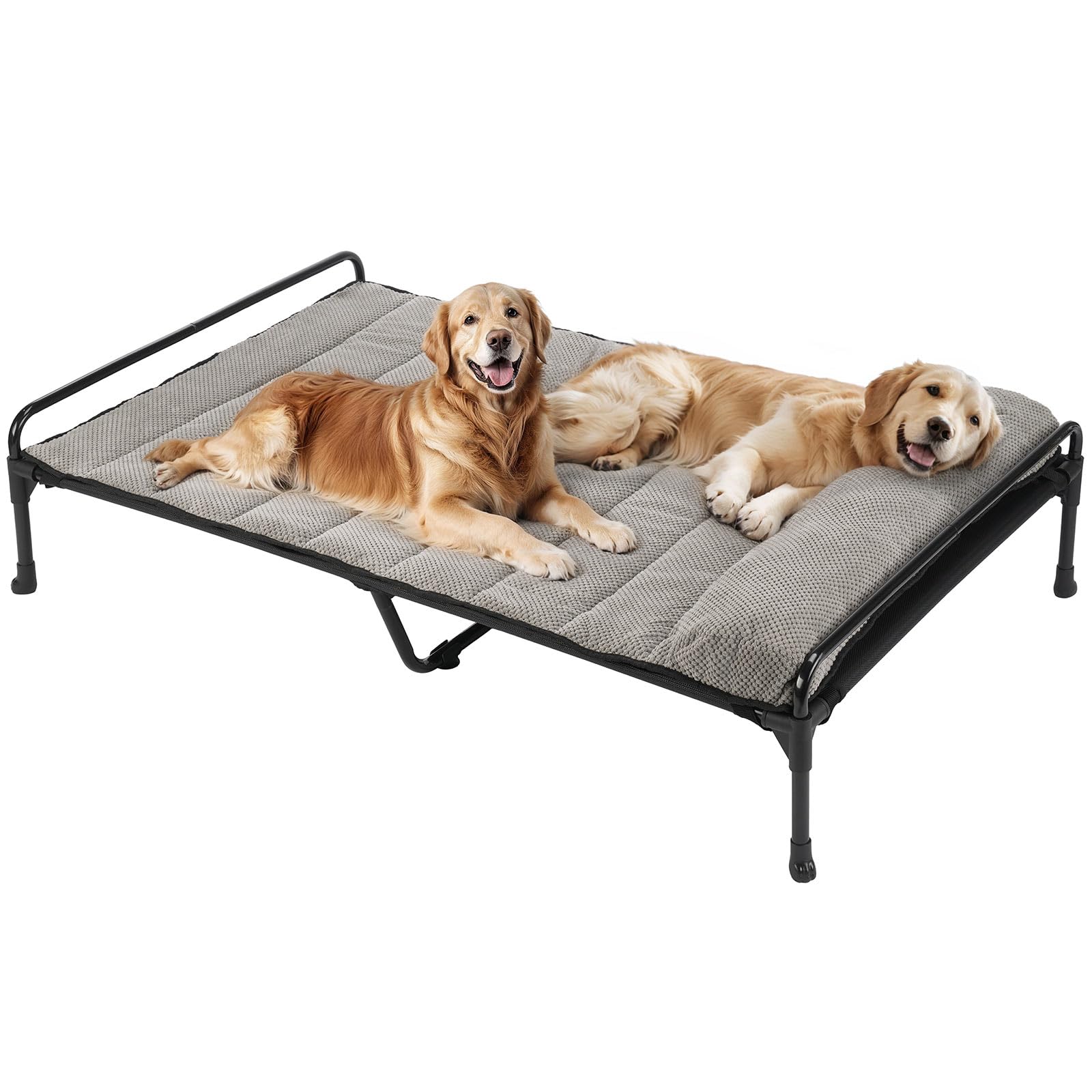 Cama para perros elevada Veehoo para exterior, descanso fresco al aire libre