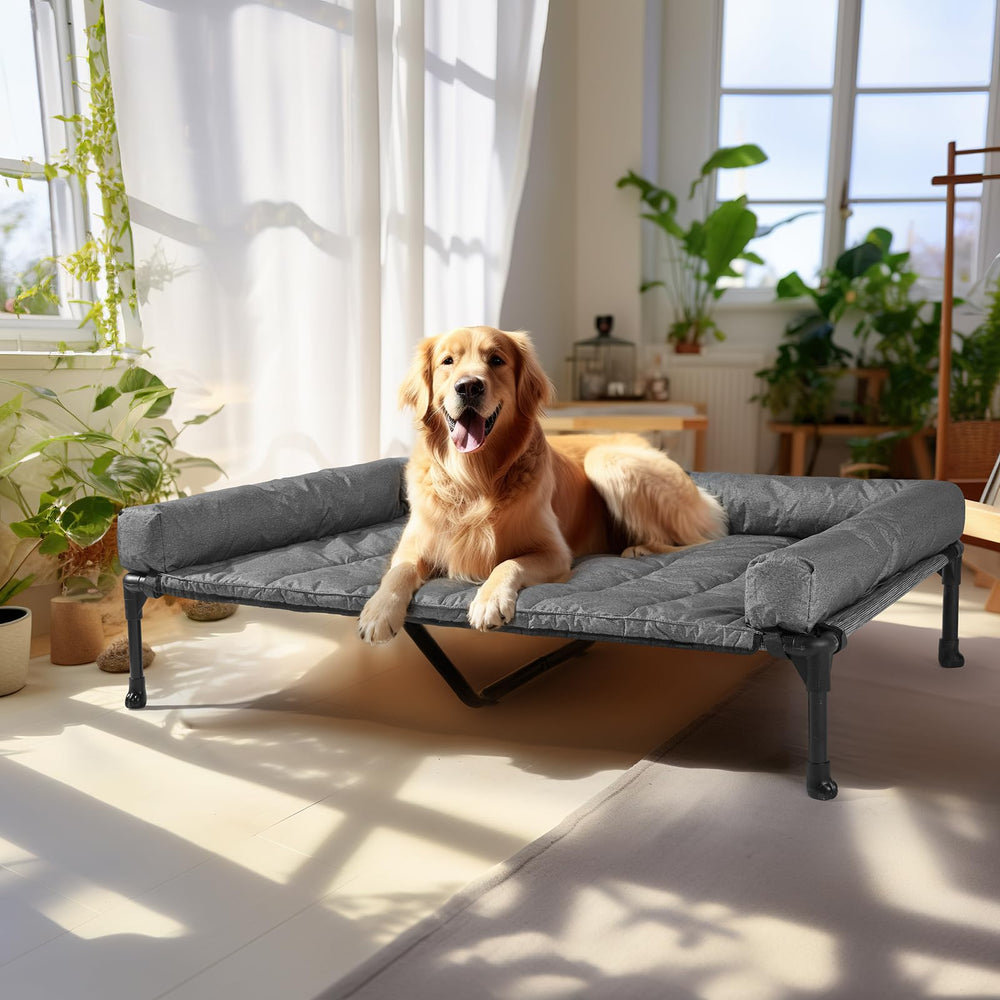 Cama Veehoo elevada extra grande para perros grandes y activos.