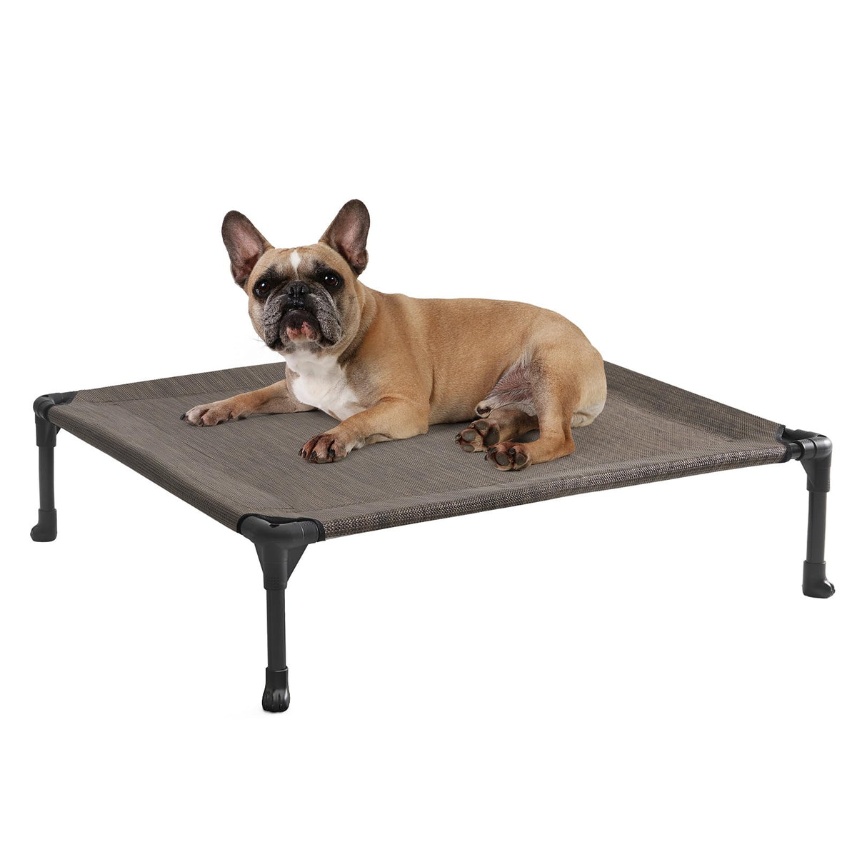Cama Veehoo para perro con vista frontal, ventilación para mantener al perro fresco.