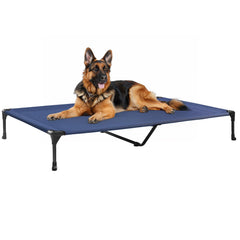 Veehoo cama elevada azul para exterior, descanso estable y cómodo