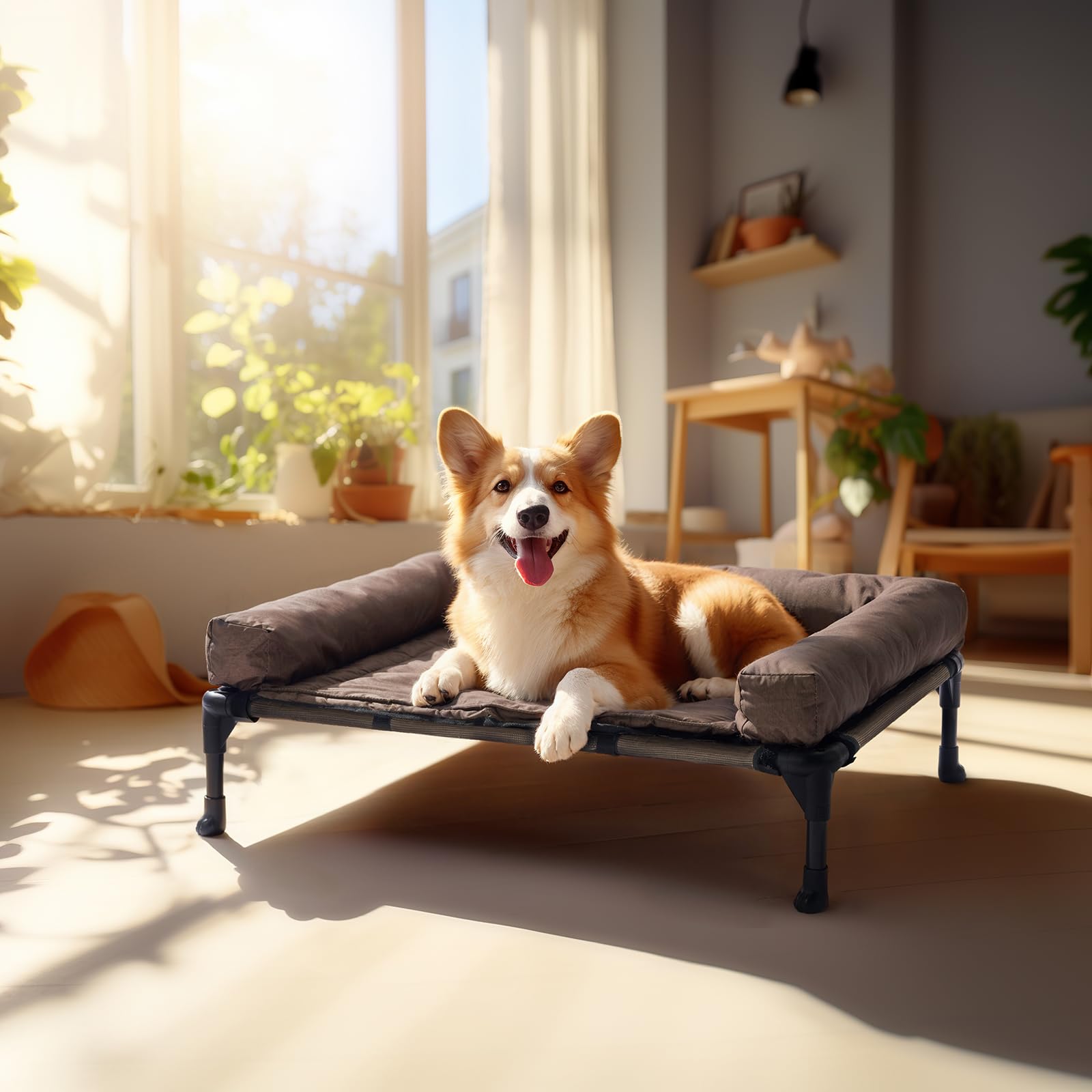 Limpieza fácil de la cama para perros Veehoo con superficie fácil de limpiar
