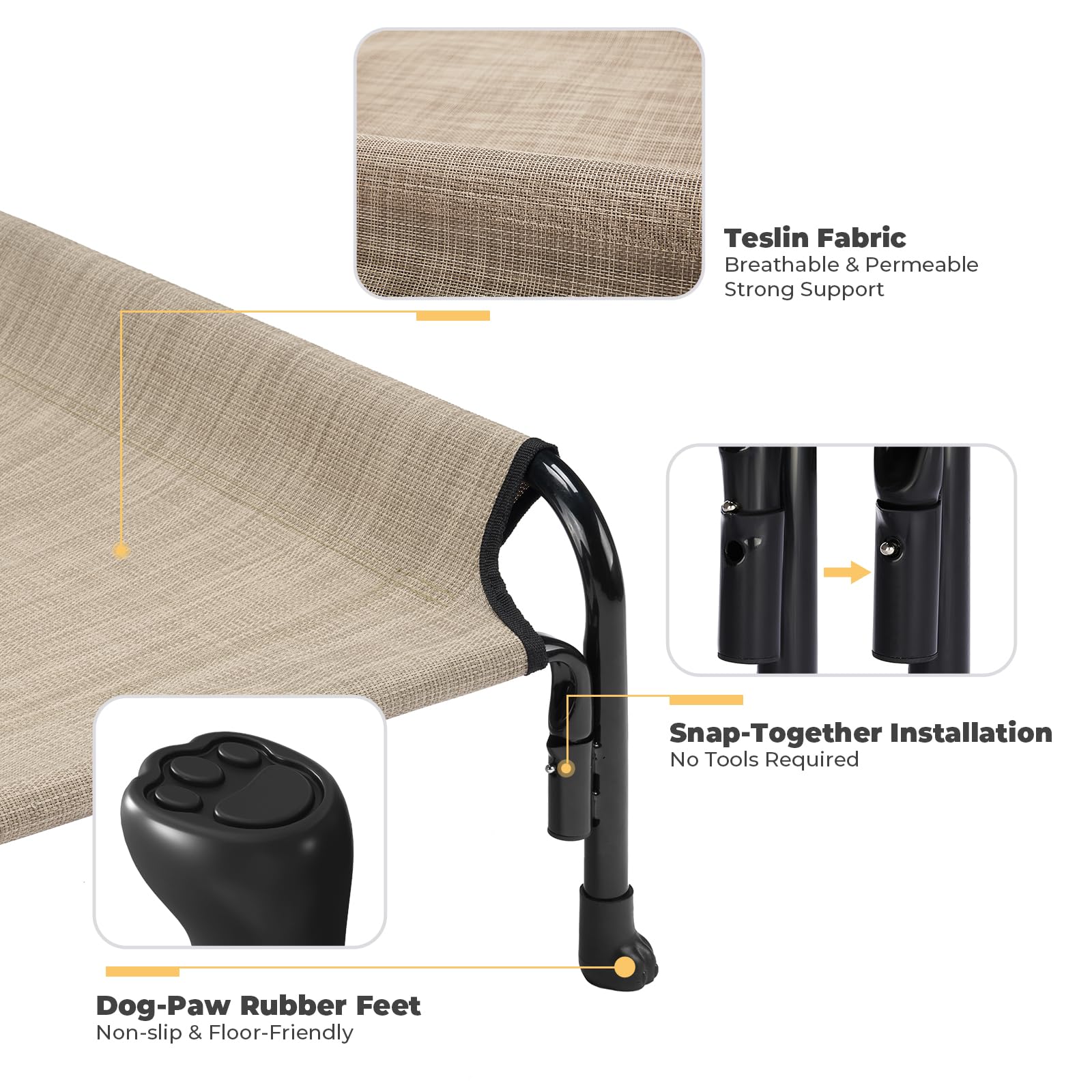 Dimensiones 90x65x27 cm de Veehoo para perros de tamaño medio.