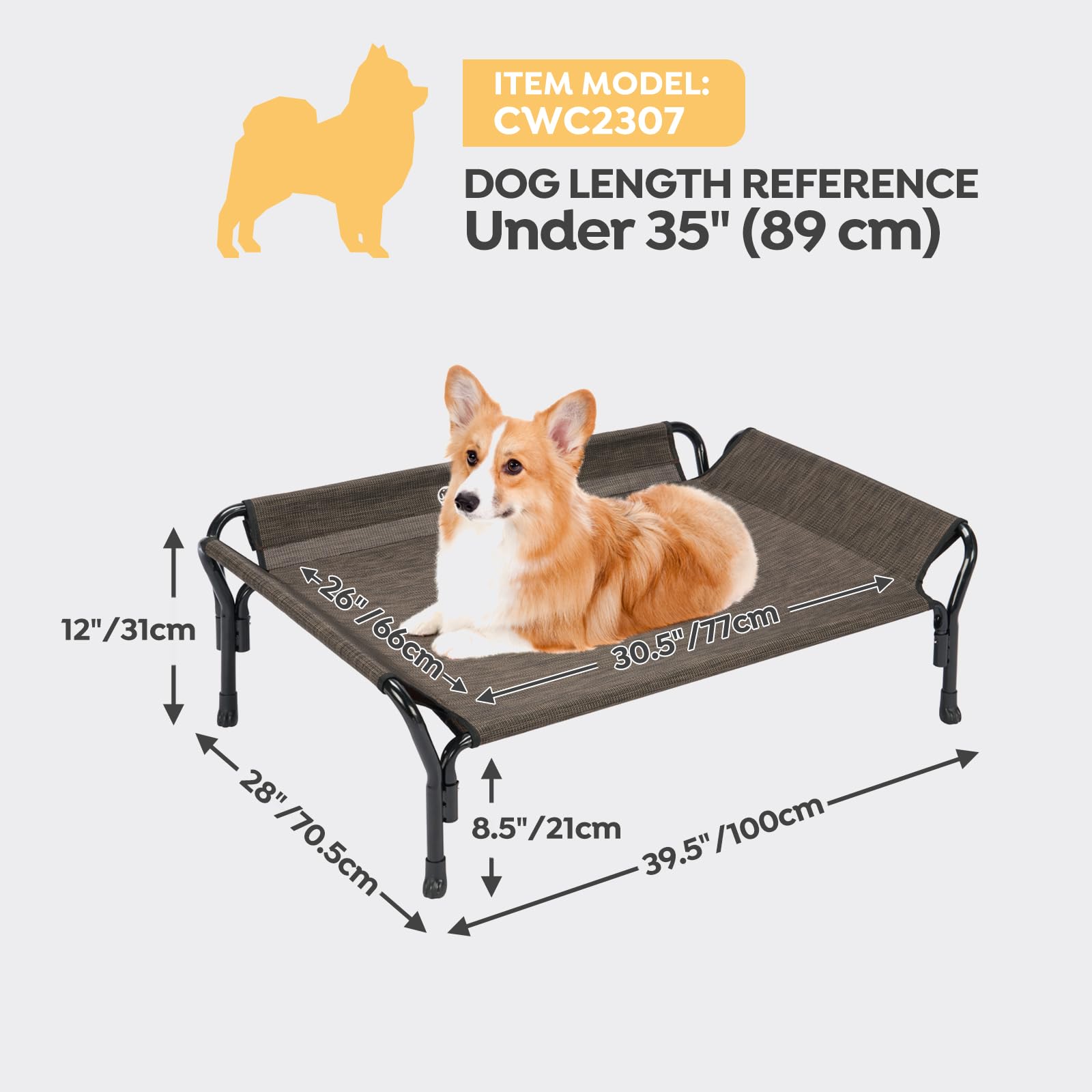 Cama para perro Veehoo con malla Teslin transpirable