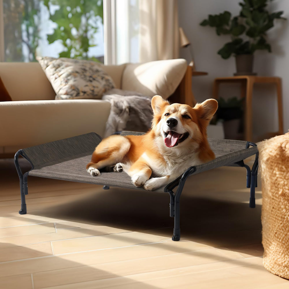 Cama para perro elevación media de Veehoo ofrece soporte estable