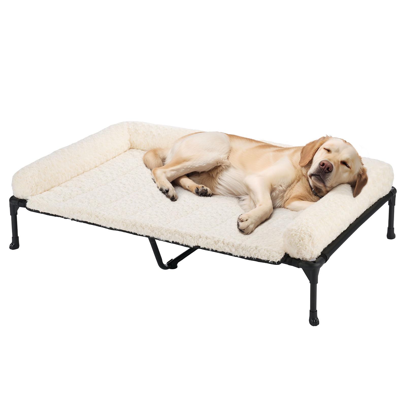 Cama ortopédica para perros Veehoo, 47x29, elevación estable para perros grandes.