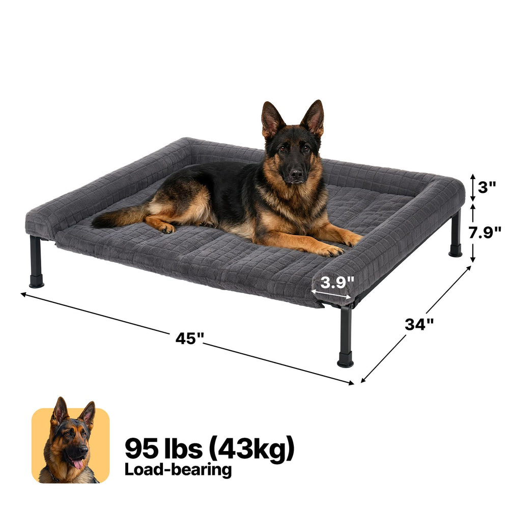 Veehoo cama elevada de tamaño grande para perros grandes.