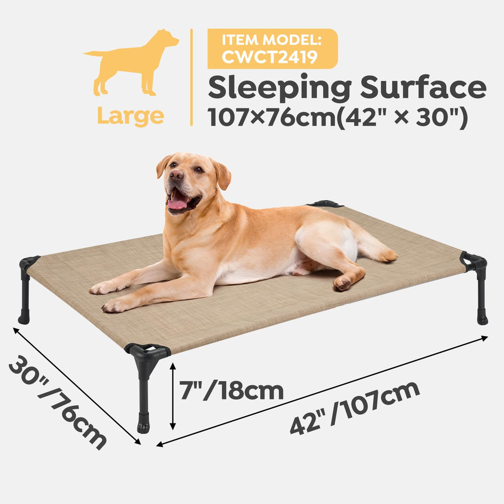 Cama para perro Veehoo con tejido malla central para flujo de aire.