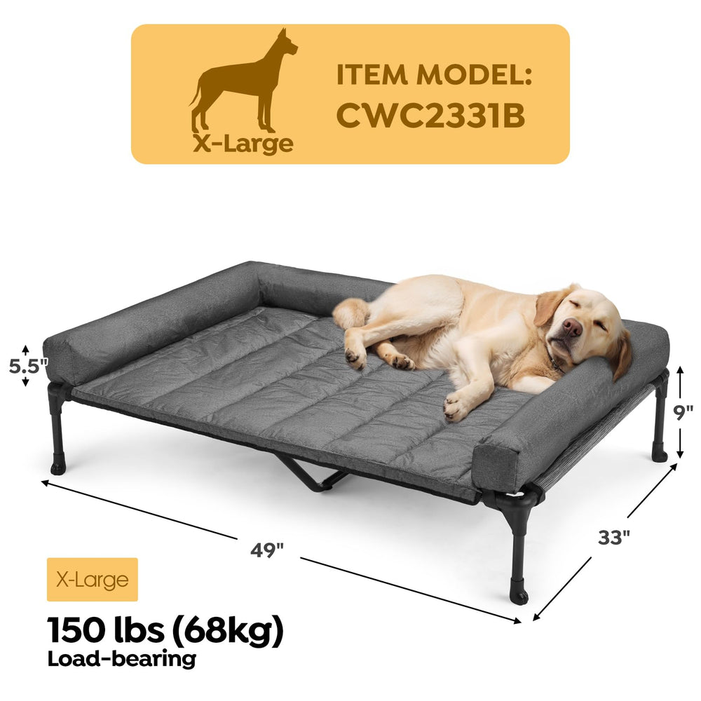 Cama Veehoo con malla Teslin transpirable para ventilación constante.