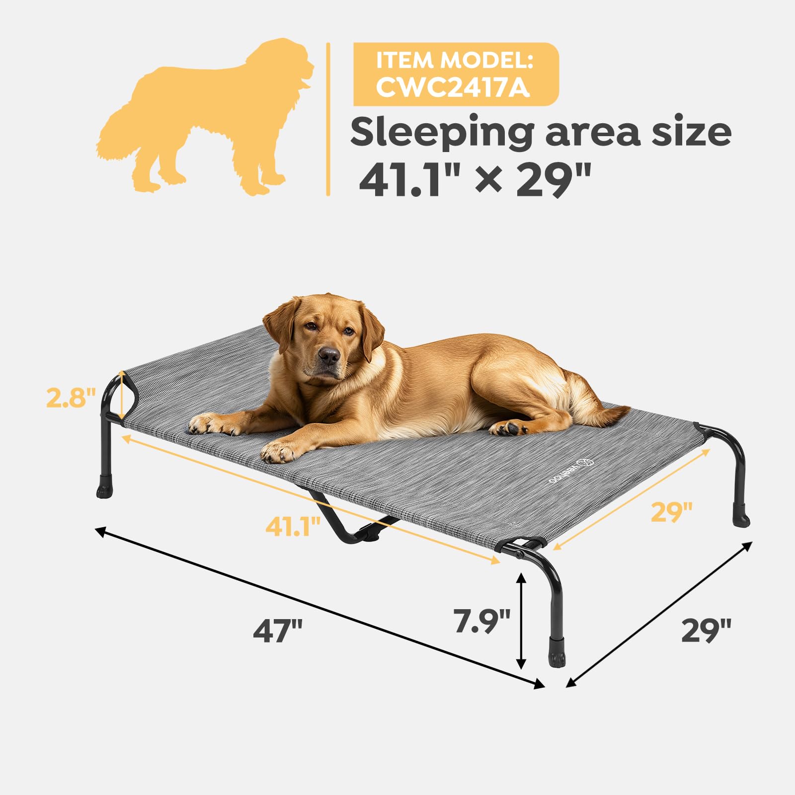 Cama para exterior Veehoo, diseño resistente para patios