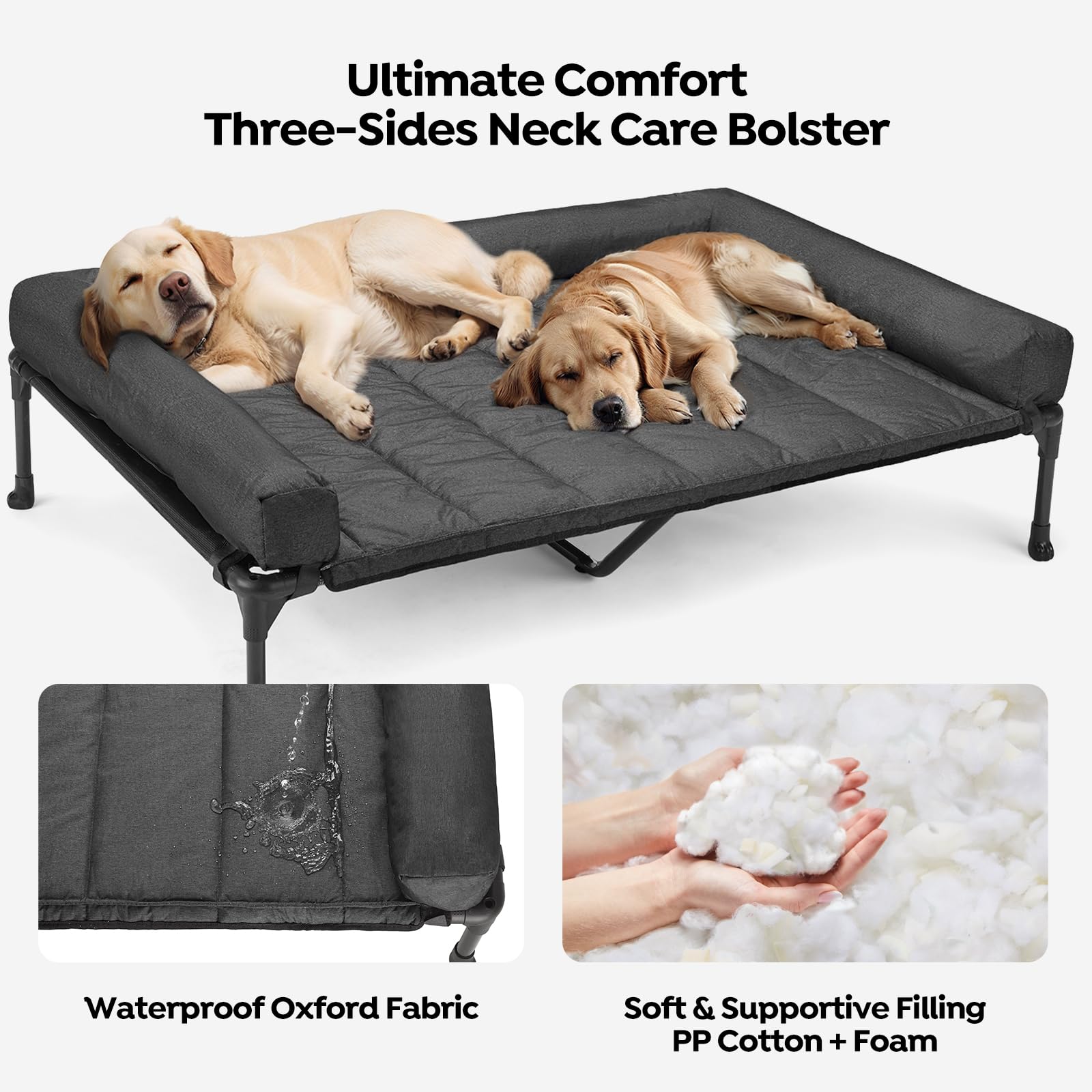 Patas antideslizantes en cama Veehoo para uso seguro en interior