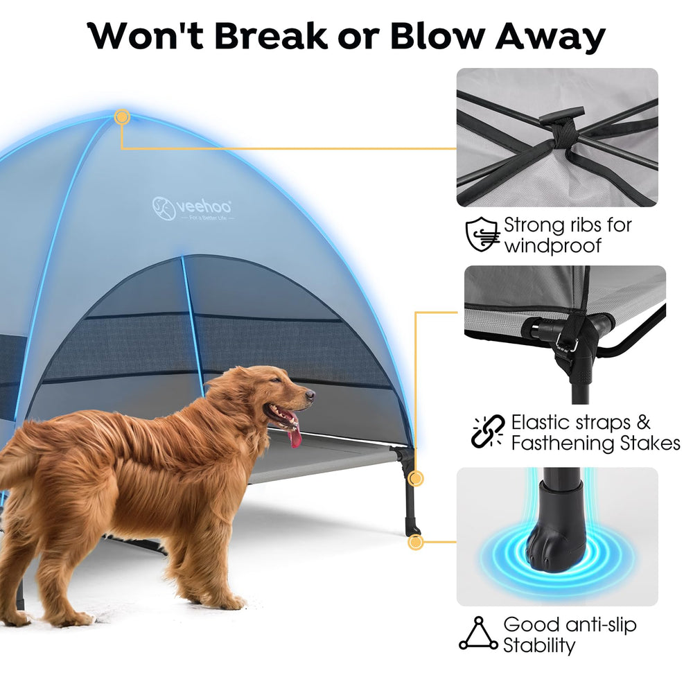 Montaje sin herramientas en la cama para perros Veehoo