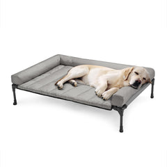Cama para perros grande Veehoo elevada, descanso estable.