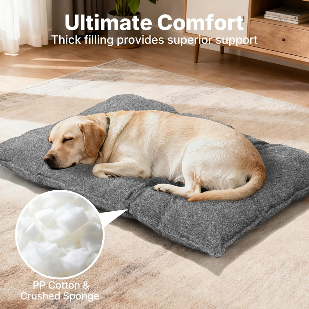 Cama Veehoo lavable a máquina para limpieza rápida.