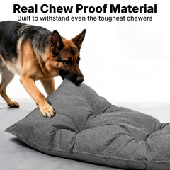 Cama Veehoo resistente a mordidas en tejido fuerte para perros.