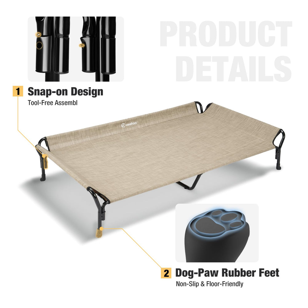 Cama Veehoo con reposacabezas ergonómico para descanso cómodo