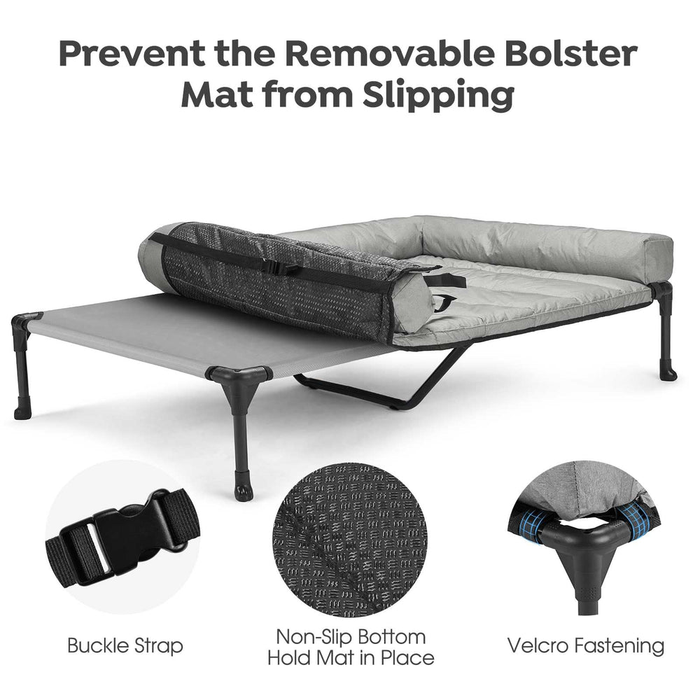 Cama para perros elevada Veehoo favorece ventilación y evitar superficies sucias