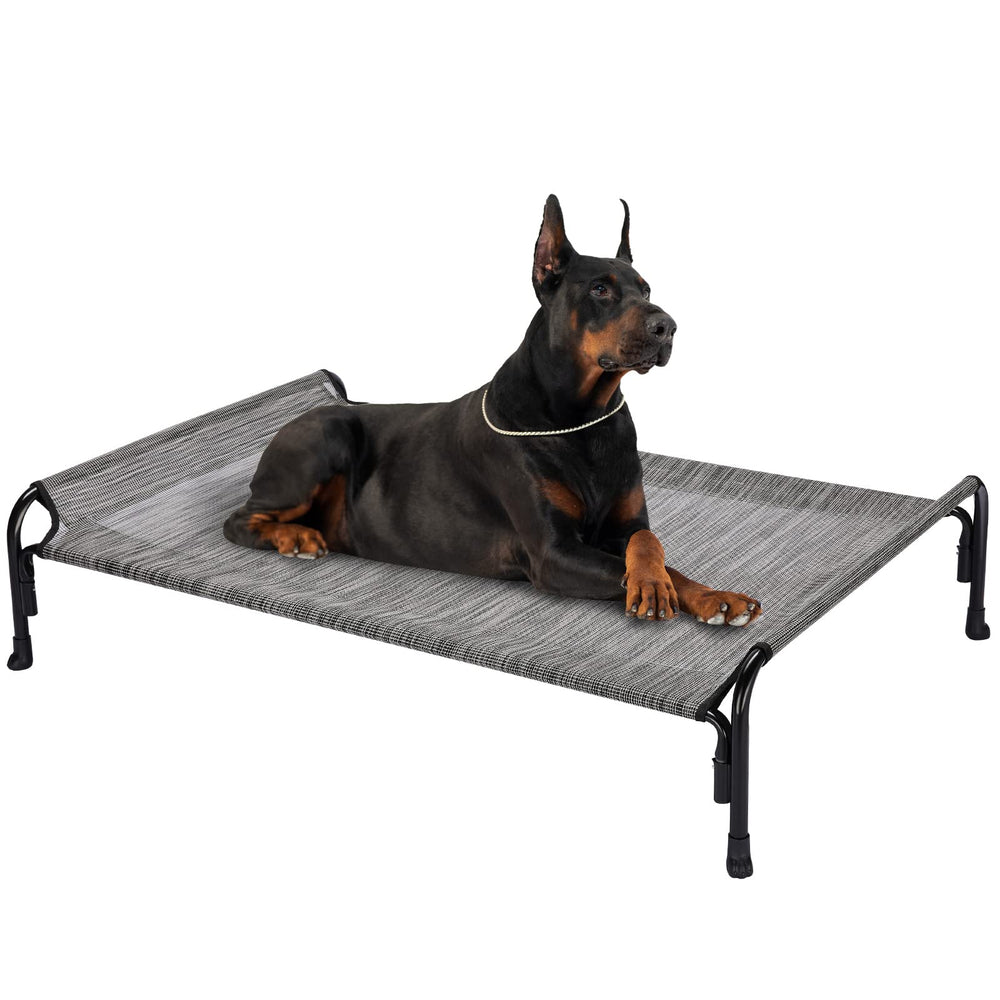 Cama elevada Veehoo XL para exterior con descanso fresco gracias a la malla transpirable