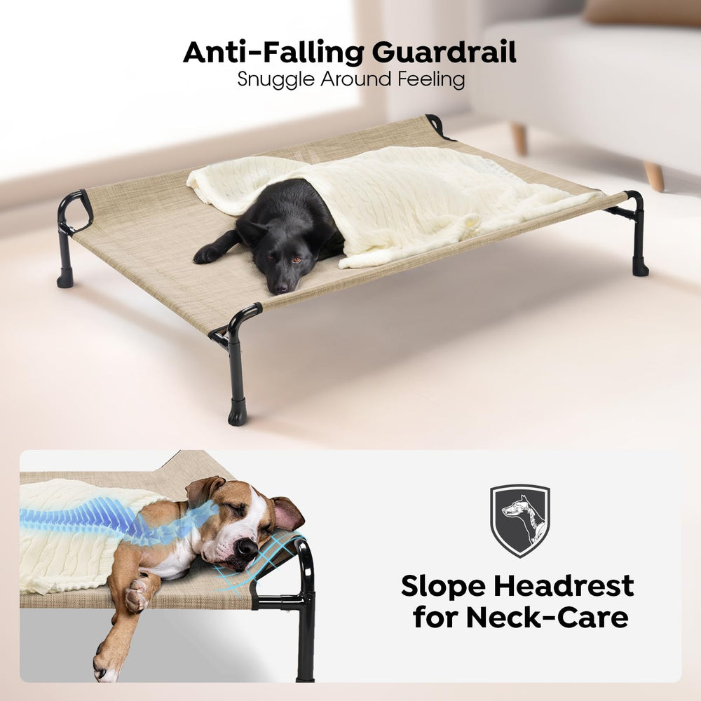 Cama para perros con guardarraíl de Veehoo, seguridad durante el descanso.