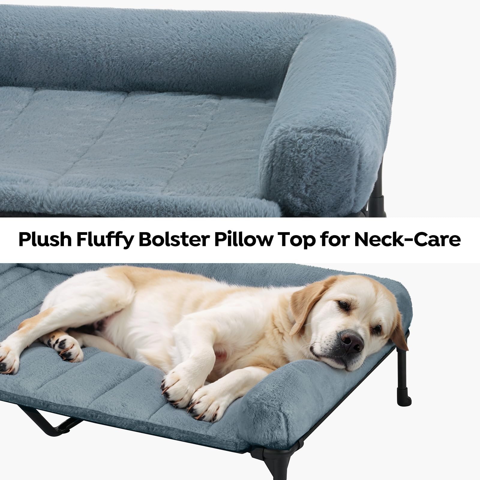 Cojín bolster Veehoo acolchado suave para descanso sereno.