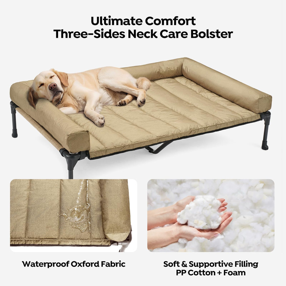 Veehoo cojín bolster impermeable removible, soporte cómodo para el cuello