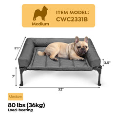 Colchón para perro de Veehoo con tres lados, ofrece contención y seguridad.