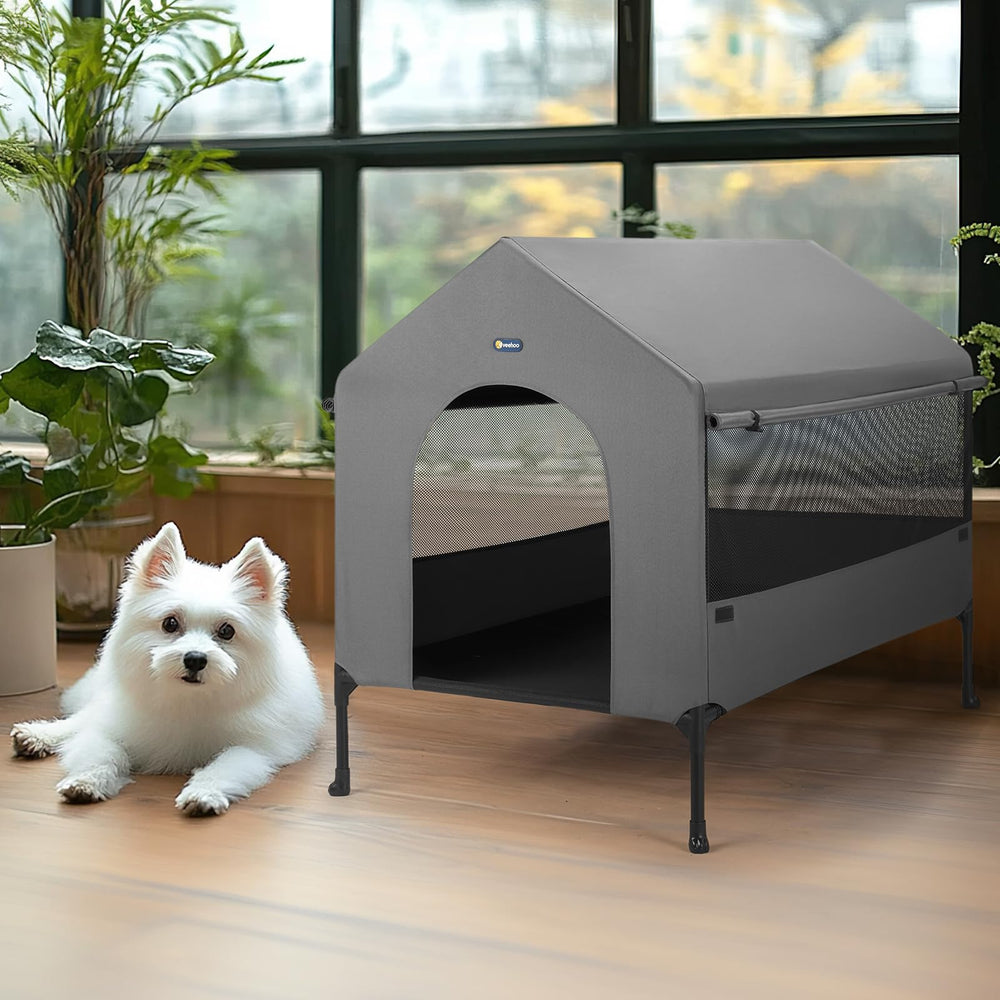 Ensamble rápido y limpieza fácil para perros con Veehoo