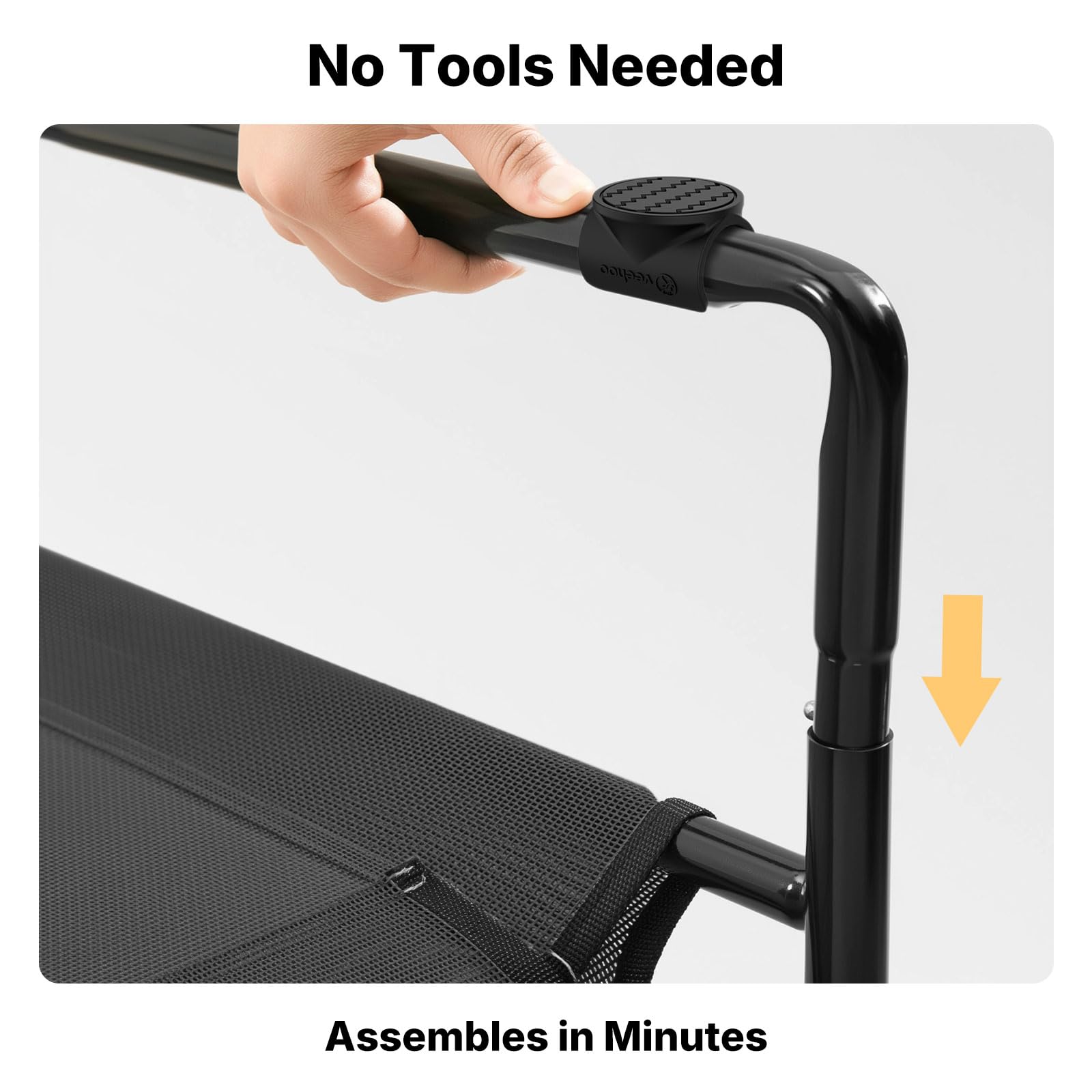 Ensamblaje rápido sin tornillos para usar al instante.