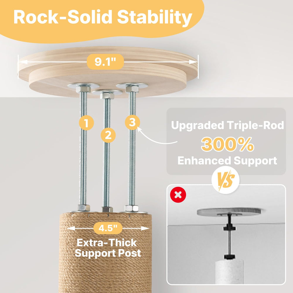Veehoo estructura resistente para gatos grandes, seguridad en hogares con varios felinos.