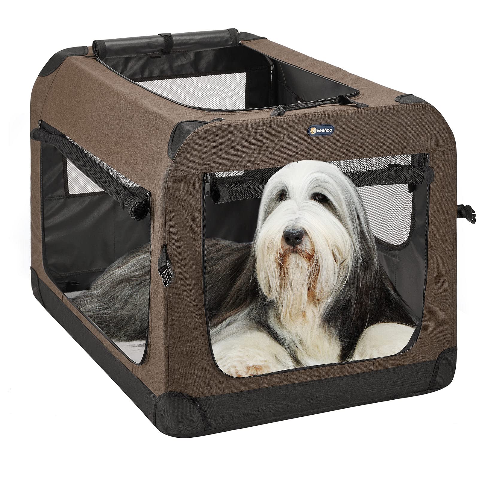 Veehoo jaula para perros de 40 pulgadas, ideal para entrenamiento y viaje