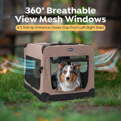 Veehoo jaula con ventanas de malla 360° para ventilación