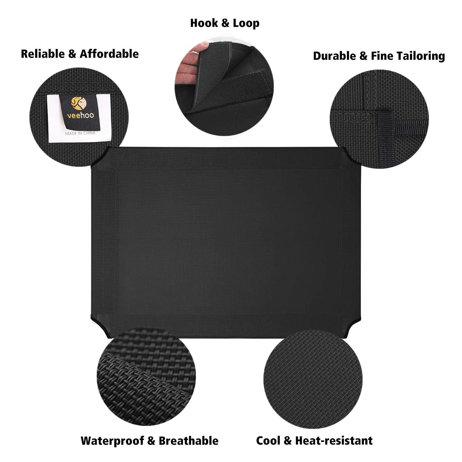 Material duradero de la funda Veehoo para cama de perro CWC1803-XL.