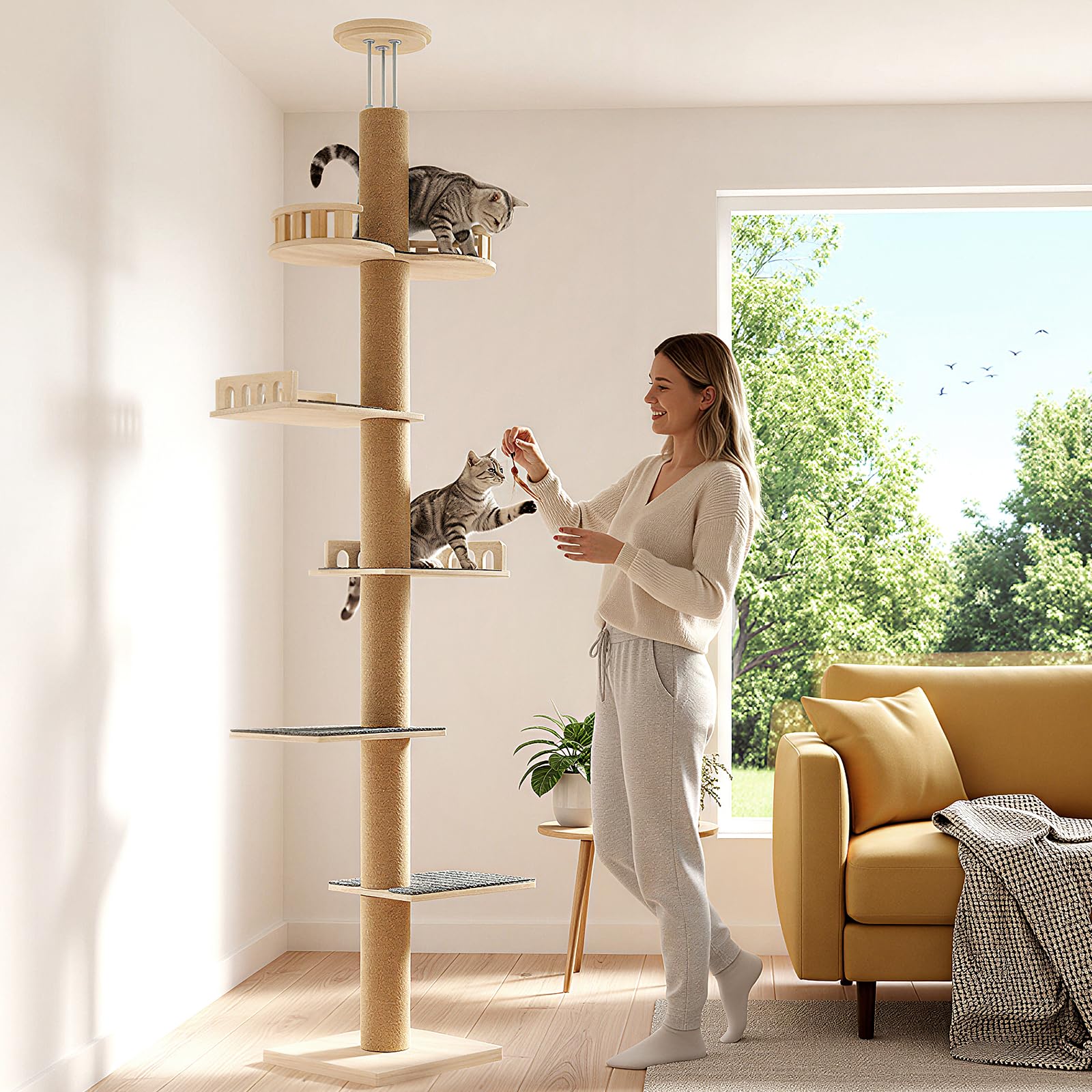 Veehoo montaje rápido sin taladros para instalación sencilla.